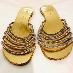 Giuseppe Zanotti rhinestone sandals size 37.